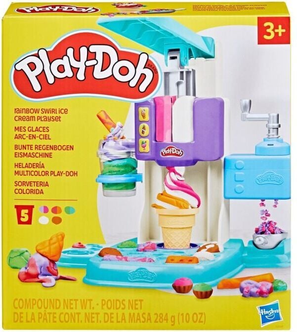 Play-Doh Sateenkaarikierrejäätelö -leikkisetti